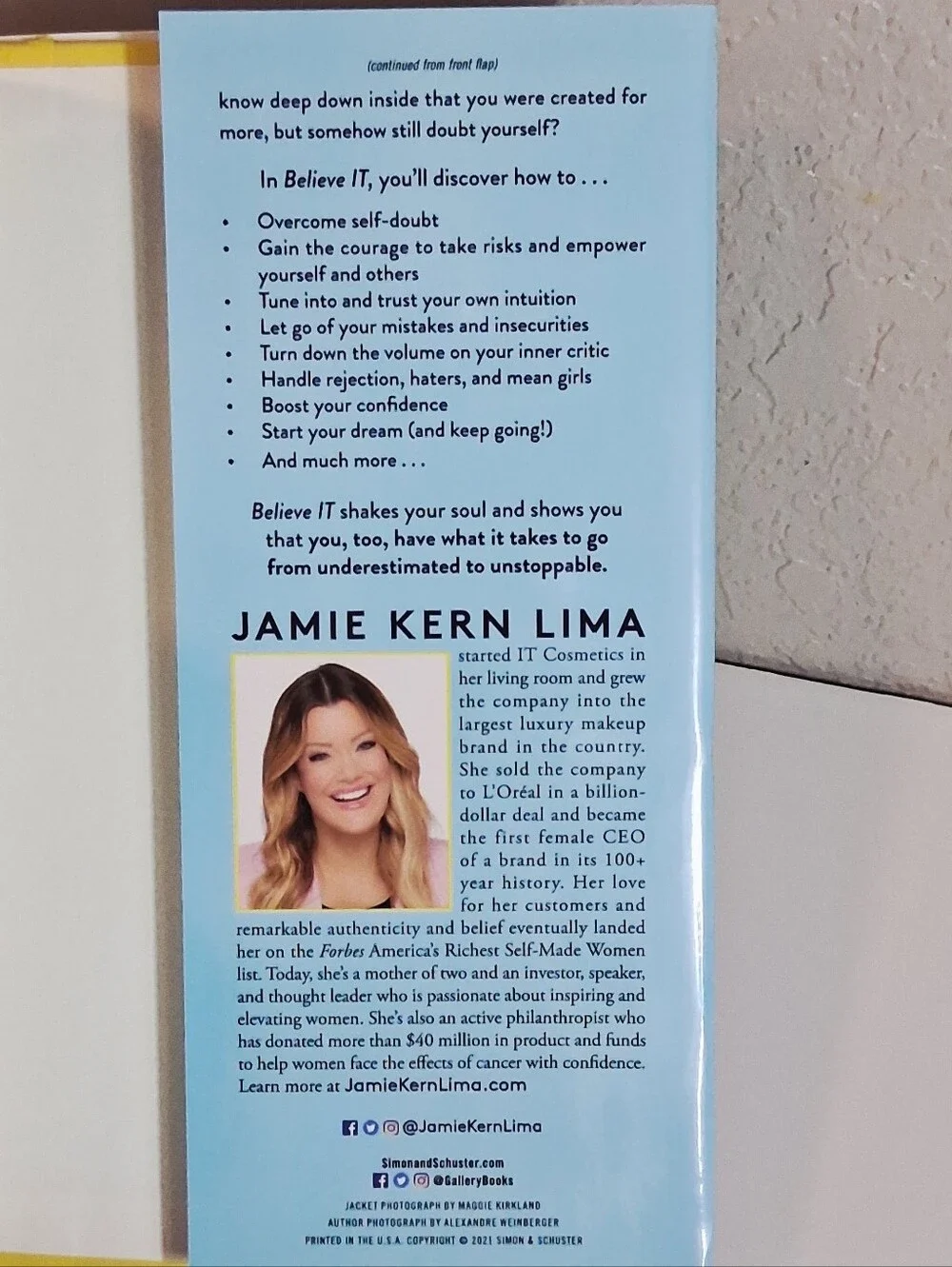 Believe It | Jamie Kern Lima | Hardcover | Motivational Self-Help Book - Picture 5 of 8